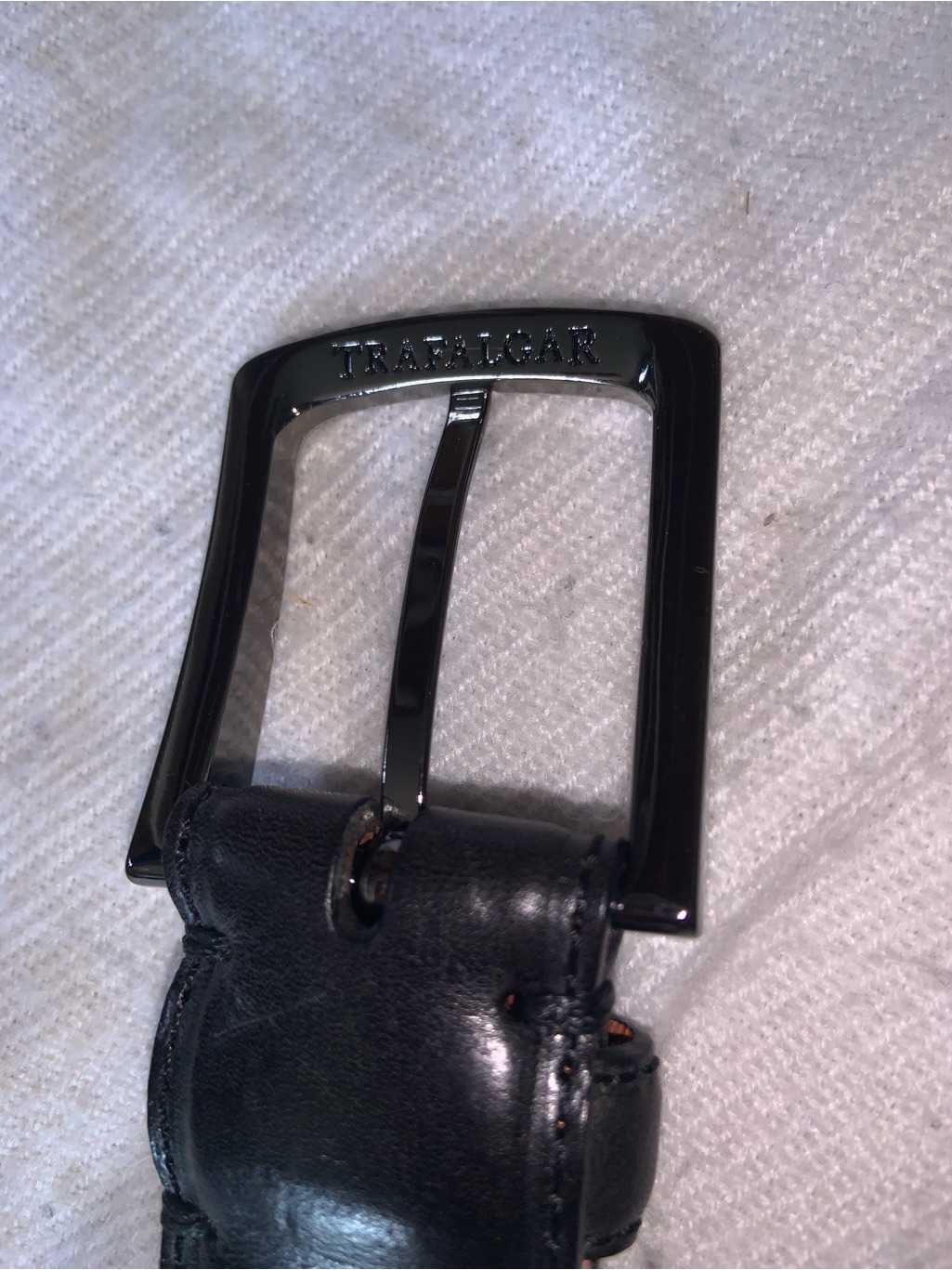 Trafalgar Full-Grain Black Size 42 Leather Dress Belt — image 4 of 8